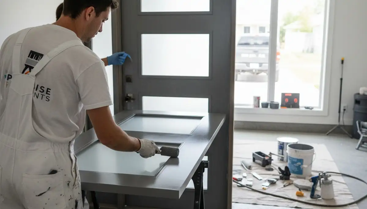 Professional door painting and refinishing in San Mateo, CA for durable, coastal-style entryways