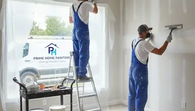 Professional drywall repair and wall painting in San Mateo, CA home interior by expert painters