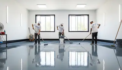 Professional epoxy garage floor coating in San Mateo, CA with durable glossy finish