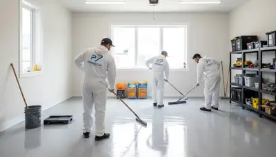 Professional garage floor epoxy coating in San Mateo CA for durable, moisture-resistant finish