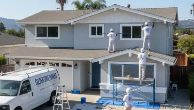 House painting service in San Mateo, CA for residential exterior and interior painting projects