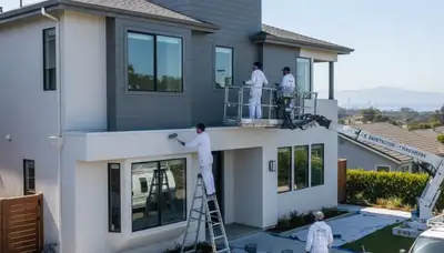 Professional house painting service in San Mateo CA showcasing expert exterior paint finish