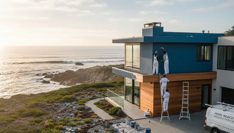 House painting team serving San Mateo, CA, providing professional residential exterior painting services