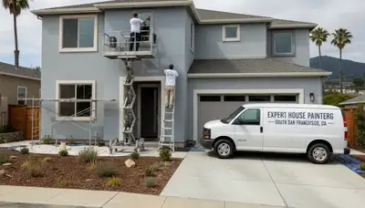 Professional house painters in San Mateo CA providing expert exterior and interior painting services