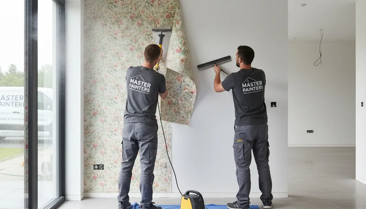 Professional wallpaper removal service in San Mateo, CA for smooth, paint-ready interior walls