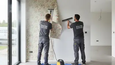 Professional wallpaper removal service in San Mateo, CA for smooth, paint-ready interior walls